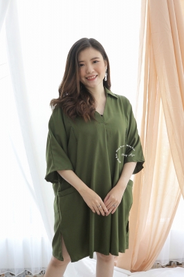  YEONG DRESS Dress Hamil Menyusui Modis - DRO 1031 HIJAU MUDA